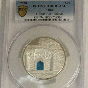 2020 Palau Tiffany Art - Isfahan PCGS PF70DCAM PCGS POP Only 4