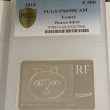 Load image into Gallery viewer, 2010 France Picasso Silver 500Euro PCGS PR69DCAM Very Very Rare only 1