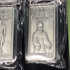 2022 China Silver Terracotta Warrior Bar 8-pc Set Gem BU