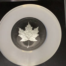 Load image into Gallery viewer, 2020 Canada $50 3oz Silver Maple Leaf Incuse Rhodium Plated Coin With COA NGC PF 70