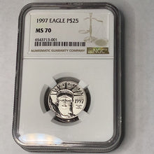 Load image into Gallery viewer, 1997 $25 American Platinum Eagle 1st Year of Issue NGC MS70