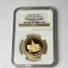 Load image into Gallery viewer, 2012 1/2 OZ Gold TDC 2SOV Diamond Jubilee Regent and the Lion NGC PF69 UC