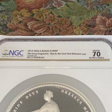 Load image into Gallery viewer, 2019 Silver £1000 Great Britain Una and the Lion 2-Kilo First Releases NGC Proof-70