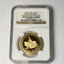 Load image into Gallery viewer, 2012 1/2 OZ Gold TDC 2SOV Diamond Jubilee Regent and the Lion NGC PF69 UC