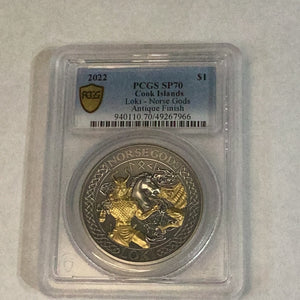 2022 Cook Island Loki Noris God PCGS SP70 Rare POP Only 1