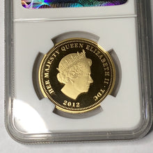 Load image into Gallery viewer, 2012 1/2 OZ Gold TDC 2SOV Diamond Jubilee Regent and the Lion NGC PF69 UC