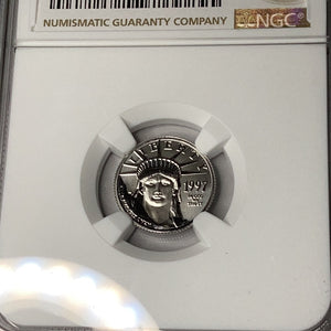 1997 $10 American Platinum Eagle 1st Year of Issue NGC MS70