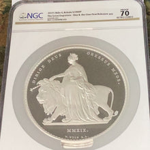 Load image into Gallery viewer, 2019 Silver £1000 Great Britain Una and the Lion 2-Kilo First Releases NGC Proof-70