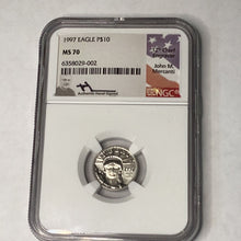 Load image into Gallery viewer, 1997 $10 American Platinum Eagle 1st Year of Issue Mercanti Sign NGC MS70