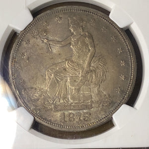 1875 s Silver Trade Dollar NGC MS 62