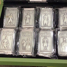 Load image into Gallery viewer, 2022 China Silver Terracotta Warrior Bar 8-pc Set Gem BU