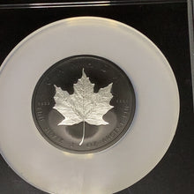 Load image into Gallery viewer, 2020 Canada $50 3oz Silver Maple Leaf Incuse Rhodium Plated Coin With COA NGC PF 70