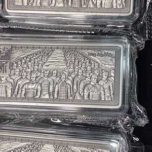 2022 China Silver Terracotta Warrior Bar 8-pc Set Gem BU