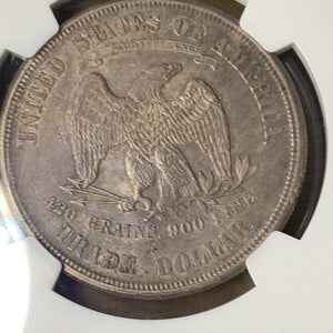 1875 s Silver Trade Dollar NGC MS 62