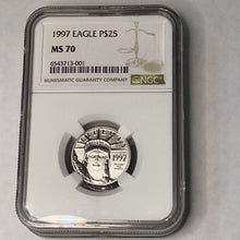 Load image into Gallery viewer, 1997 $25 American Platinum Eagle 1st Year of Issue NGC MS70