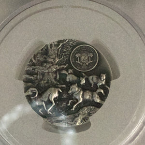 2021 Ivory Coast Wolf Predator PCGS SP 70 Very Rare PCGS POP 1