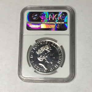 2015 UK Great Britain Britannia Smooth Plain Fields 1 oz Silver NGC MS 70