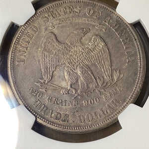 1875 s Silver Trade Dollar NGC MS 62