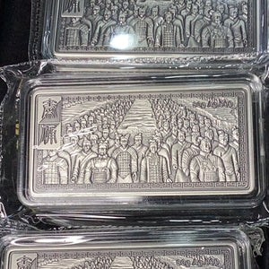 2022 China Silver Terracotta Warrior Bar 8-pc Set Gem BU
