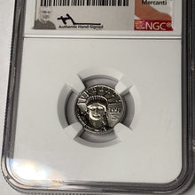 Load image into Gallery viewer, 1997 $10 American Platinum Eagle 1st Year of Issue Mercanti Sign NGC MS70