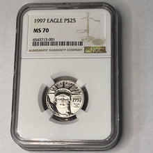 Load image into Gallery viewer, 1997 $25 American Platinum Eagle 1st Year of Issue NGC MS70