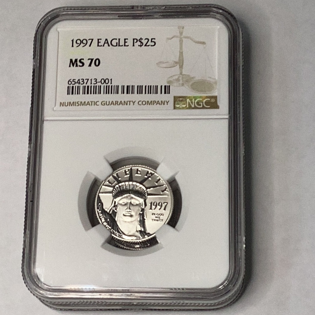 1997 $25 American Platinum Eagle 1st Year of Issue NGC MS70