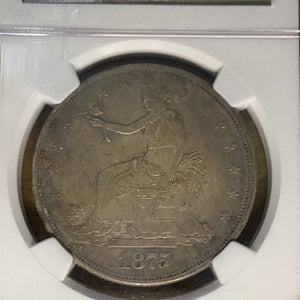 1875 s Silver Trade Dollar NGC MS 62