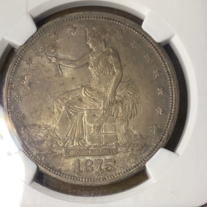 1875 s Silver Trade Dollar NGC MS 62