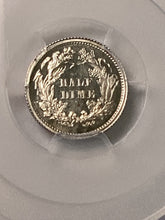 Load image into Gallery viewer, 1862 half dime PCGS 63 proof cameo