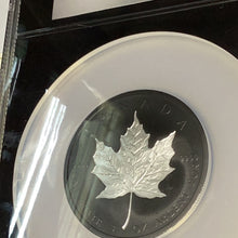 Load image into Gallery viewer, 2020 Canada $50 3oz Silver Maple Leaf Incuse Rhodium Plated Coin With COA NGC PF 70