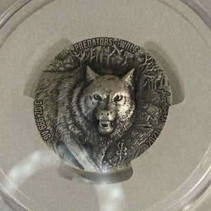 2021 Ivory Coast Wolf Predator PCGS SP 70 Very Rare PCGS POP 1