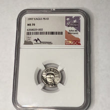 Load image into Gallery viewer, 1997 $10 American Platinum Eagle 1st Year of Issue Mercanti Sign NGC MS70