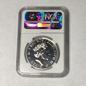 2015 UK Great Britain Britannia Smooth Plain Fields 1 oz Silver NGC MS 70