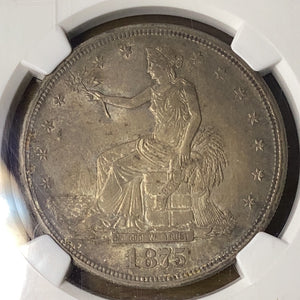 1875 s Silver Trade Dollar NGC MS 62