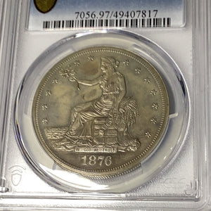 1876 $1 Silver Trade Dollar PCGS Proof UNC Detail