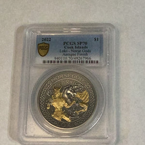 2022 Cook Island Loki Noris God PCGS SP70 Rare POP Only 1