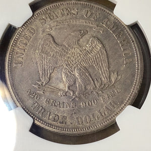 1875 s Silver Trade Dollar NGC MS 62