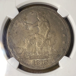 1875 s Silver Trade Dollar NGC MS 62