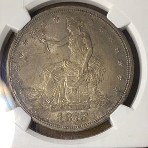 1875 s Silver Trade Dollar NGC MS 62