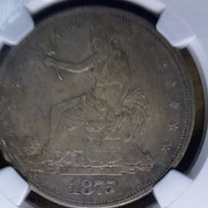 1875 s Silver Trade Dollar NGC MS 62