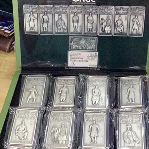 2022 China Silver Terracotta Warrior Bar 8-pc Set Gem BU