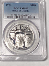 Load image into Gallery viewer, 1997 $100 American Platinum Eagle 1st Year of Issue NGC MS69