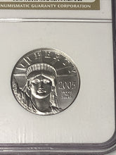 Load image into Gallery viewer, 2005 $50 Platinum Eagle Statue of Liberty NGC MS70