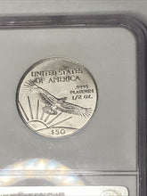 Load image into Gallery viewer, 2005 $50 Platinum Eagle Statue of Liberty NGC MS70