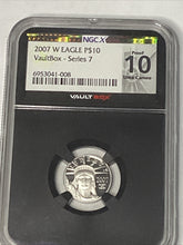 Load image into Gallery viewer, 2007 $10 Platinum Eagle Statue of Liberty NGC Proof 10 (PF70) Vault Box Black core