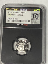 Load image into Gallery viewer, 2007 $10 Platinum Eagle Statue of Liberty NGC Proof 10 (PF70) Vault Box Black core