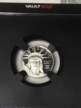 Load image into Gallery viewer, 2007 $10 Platinum Eagle Statue of Liberty NGC Proof 10 (PF70) Vault Box Black core