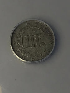 1852 3C Three Cent Silver ANACS VF35