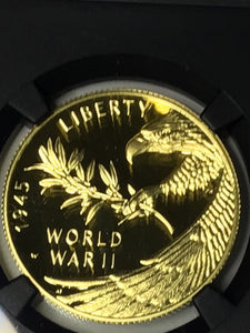 2020 end of World War 75th anniversary V75 $25 gold coin NGC PF70