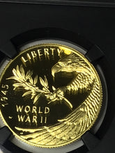 Load image into Gallery viewer, 2020 end of World War 75th anniversary V75 $25 gold coin NGC PF70